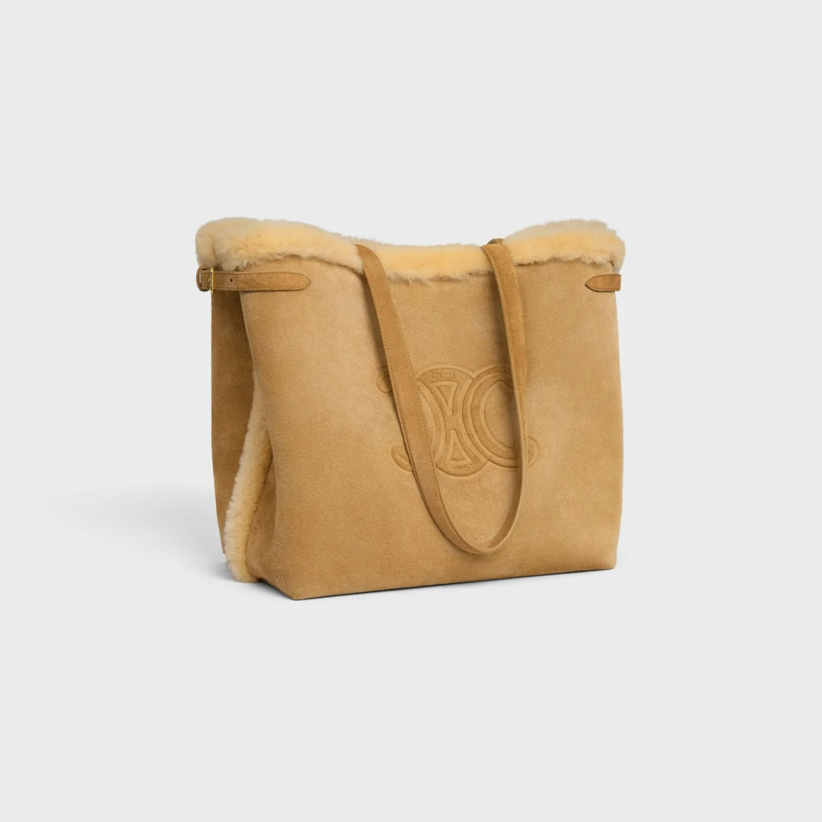 Hot MEDIUM CABAS ANAÏS CUIR TRIOMPHE in SUEDE CALFSKIN AND SHEARLING Women More Lines·Cuir Triomphe | Categories·Hobo And Tote Bags
