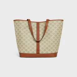 Best MEDIUM CABAS in Triomphe Canvas and calfskin Women Triomphe Canvas | Categories·Hobo And Tote Bags