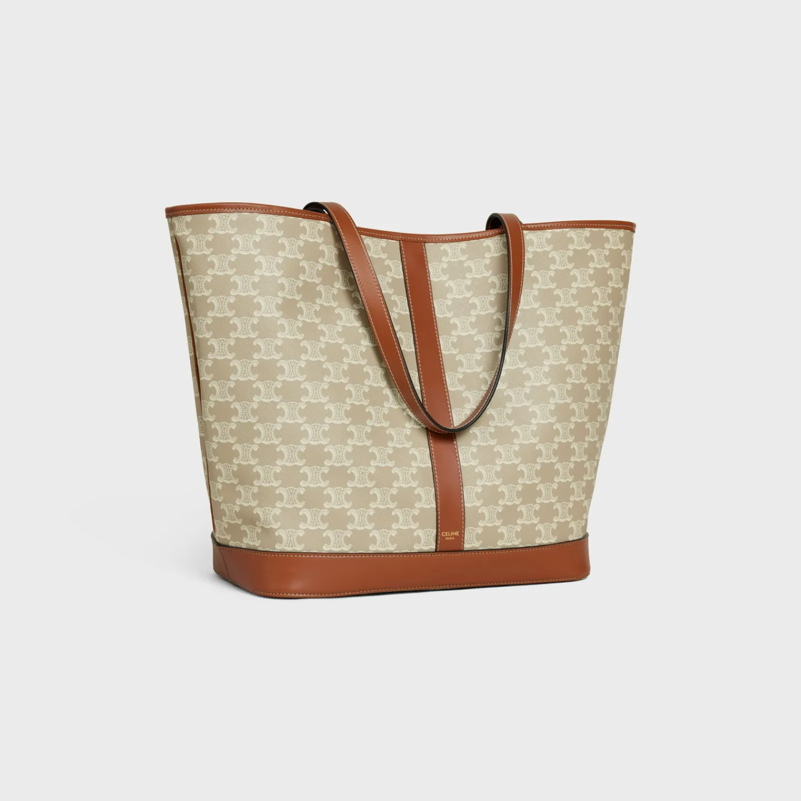 Best MEDIUM CABAS in Triomphe Canvas and calfskin Women Triomphe Canvas | Categories·Hobo And Tote Bags