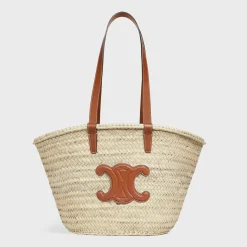 Online MEDIUM CLASSIC PANIER in Palm leaves and Calfskin Women More Lines·Classic Panier | Categories·Hobo And Tote Bags