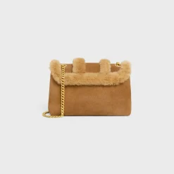 New Medium Victoire Bag in SUEDE CALFSKIN AND SHEARLING Women More Lines·Celine Victoire | Categories·Cross-Body Bags