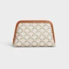 Online MEDIUM COSMETIC POUCH IN TRIOMPHE CANVAS AND CALFSKIN Beauty Accessories | Travel