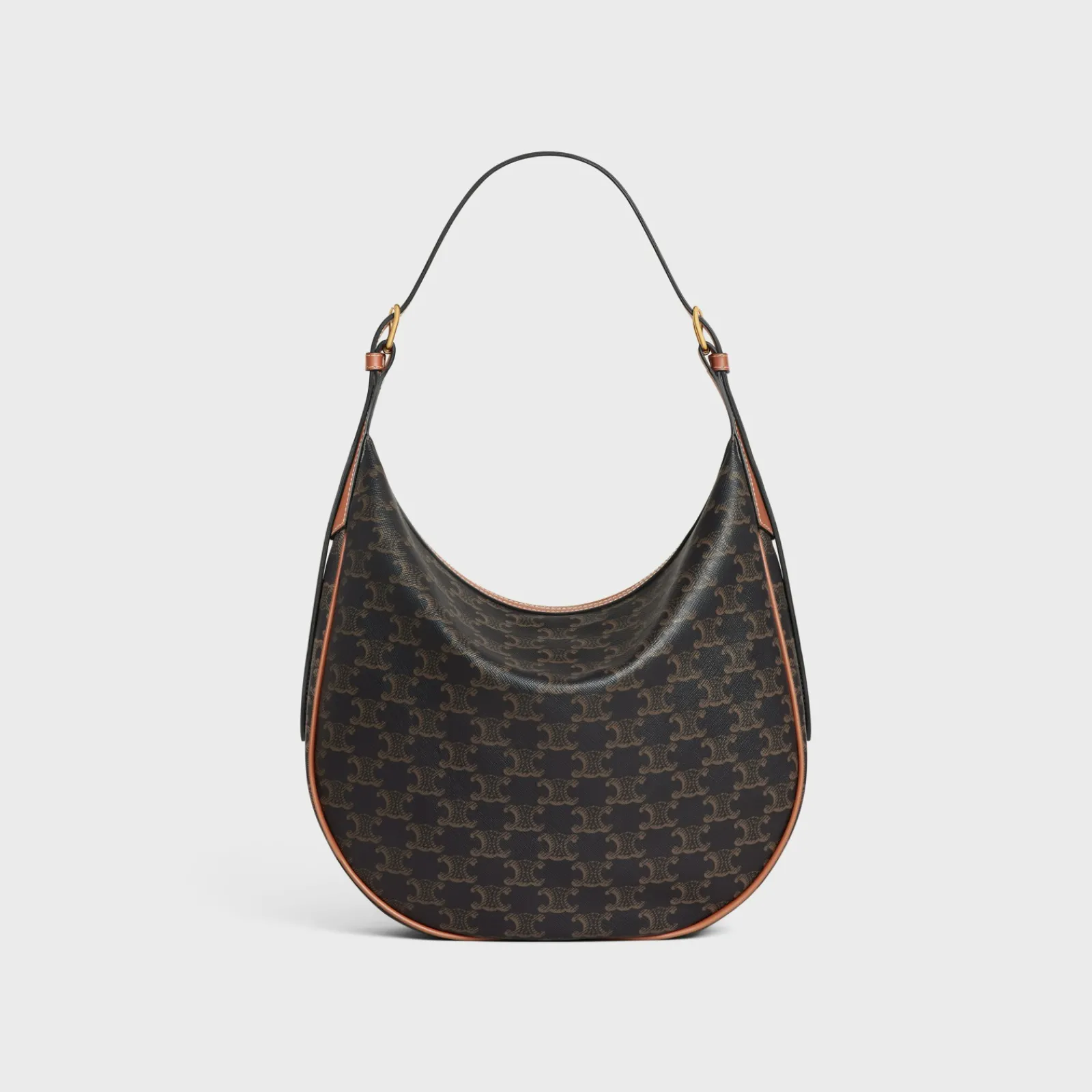 Fashion MEDIUM HELOÏSE BAG CUIR TRIOMPHE in TRIOMPHE CANVAS & CALFSKIN Women Triomphe Canvas | More Lines·Cuir Triomphe
