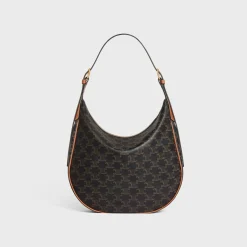 Fashion MEDIUM HELOÏSE BAG CUIR TRIOMPHE in TRIOMPHE CANVAS & CALFSKIN Women Triomphe Canvas | More Lines·Cuir Triomphe
