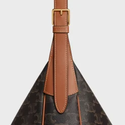 Fashion MEDIUM HELOÏSE BAG CUIR TRIOMPHE in TRIOMPHE CANVAS & CALFSKIN Women Triomphe Canvas | More Lines·Cuir Triomphe