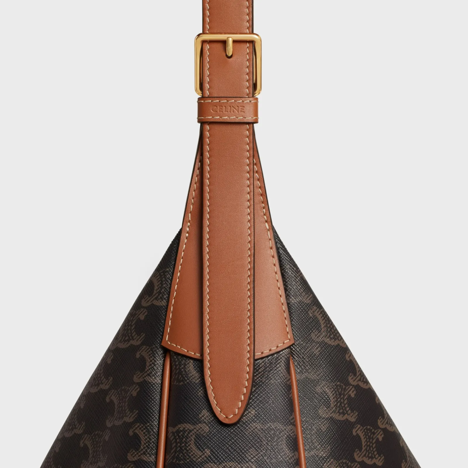 Fashion MEDIUM HELOÏSE BAG CUIR TRIOMPHE in TRIOMPHE CANVAS & CALFSKIN Women Triomphe Canvas | More Lines·Cuir Triomphe