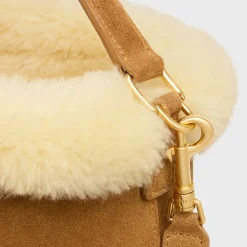 Outlet MEDIUM LOUISE BAG in SUEDE CALFSKIN AND SHEARLING Women Categories·Cross-Body Bags | Categories·Bucket Bags
