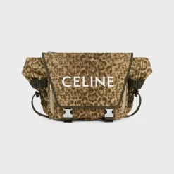 Best MEDIUM MESSENGER TREKKING in Textile with triomphe leopard print and print Categories·Cross-Body Bags