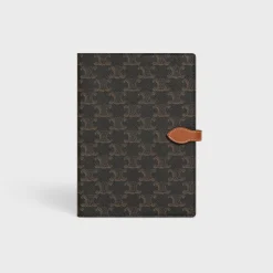 Online MEDIUM NOTEBOOK COVER IN TRIOMPHE CANVAS AND CALFSKIN Stationery