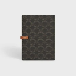 Online MEDIUM NOTEBOOK COVER IN TRIOMPHE CANVAS AND CALFSKIN Stationery