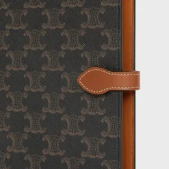 Online MEDIUM NOTEBOOK COVER IN TRIOMPHE CANVAS AND CALFSKIN Stationery