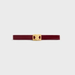 Outlet MEDIUM REVERSIBLE FRAMED TRIOMPHE BELT in TAURILLON AND NATURAL CALFSKIN Women Triomphe