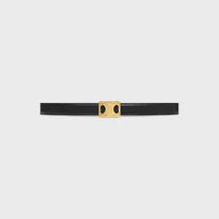 Hot MEDIUM REVERSIBLE FRAMED TRIOMPHE BELT in TAURILLON AND LIZARD EMBOSSED CALFSKIN Women Triomphe