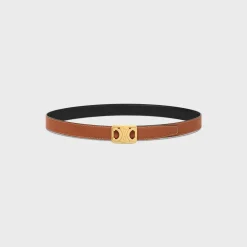 Fashion MEDIUM REVERSIBLE FRAMED TRIOMPHE BELT in TAURILLON AND NATURAL CALFSKIN Women Triomphe