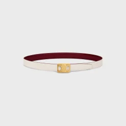Outlet MEDIUM REVERSIBLE FRAMED TRIOMPHE BELT in TAURILLON AND NATURAL CALFSKIN Women Triomphe