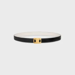 Outlet MEDIUM REVERSIBLE FRAMED TRIOMPHE BELT in TAURILLON AND NATURAL CALFSKIN Women Triomphe