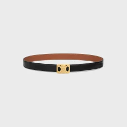 Fashion MEDIUM REVERSIBLE FRAMED TRIOMPHE BELT in TAURILLON AND NATURAL CALFSKIN Women Triomphe