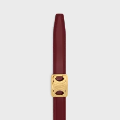 Outlet MEDIUM REVERSIBLE FRAMED TRIOMPHE BELT in TAURILLON AND NATURAL CALFSKIN Women Triomphe
