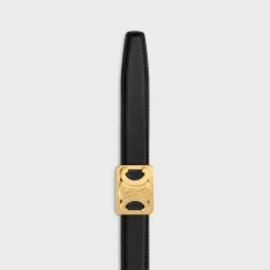 Hot MEDIUM REVERSIBLE FRAMED TRIOMPHE BELT in TAURILLON AND LIZARD EMBOSSED CALFSKIN Women Triomphe