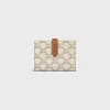 Fashion Medium strap wallet in Triomphe Canvas and Lambskin Women Triomphe Canvas | More Lines·Essentials