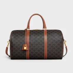 Discount Medium Travel Bag in Triomphe Canvas and calfskin Women Triomphe Canvas | Categories·Cross-Body Bags