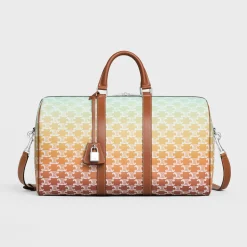 Sale Medium Travel Bag in TRIOMPHE CANVAS SUNSET AND CALFSKIN Triomphe Canvas | Categories·Business And Travel Bags
