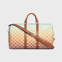 Sale Medium Travel Bag in TRIOMPHE CANVAS SUNSET AND CALFSKIN Triomphe Canvas | Categories·Business And Travel Bags