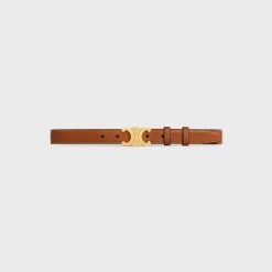 Clearance Medium Triomphe Belt in Natural Calfskin Women Triomphe