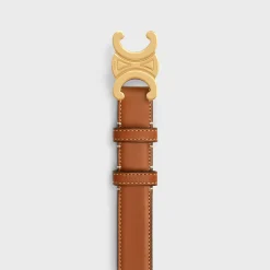 Clearance Medium Triomphe Belt in Natural Calfskin Women Triomphe
