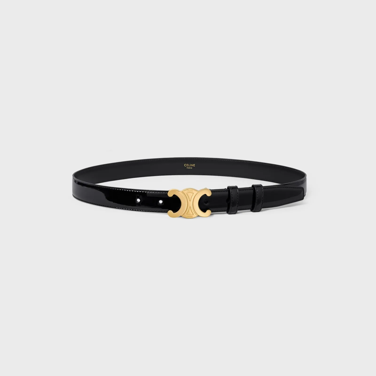 New Medium Triomphe Belt in PATENT TAURILLON Women Triomphe
