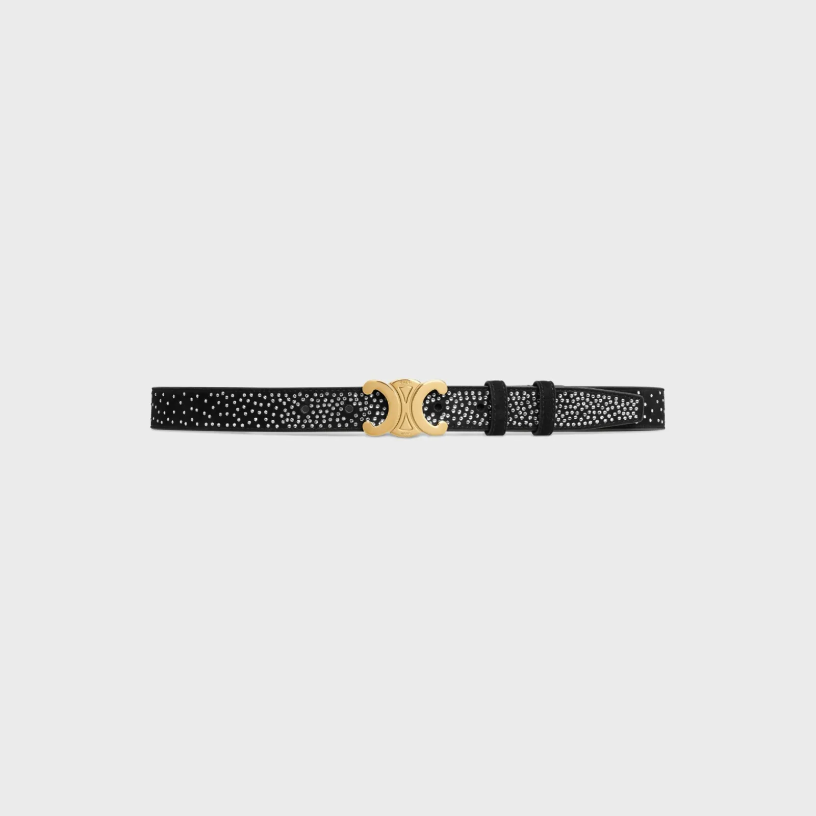 Sale Medium Triomphe Belt in Suede Goatskin with strass Women Triomphe