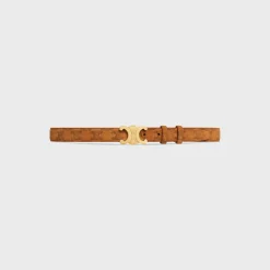 Sale Medium Triomphe Belt in Suede calfskin with triomphe Women Triomphe