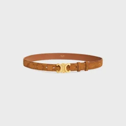 Sale Medium Triomphe Belt in Suede calfskin with triomphe Women Triomphe