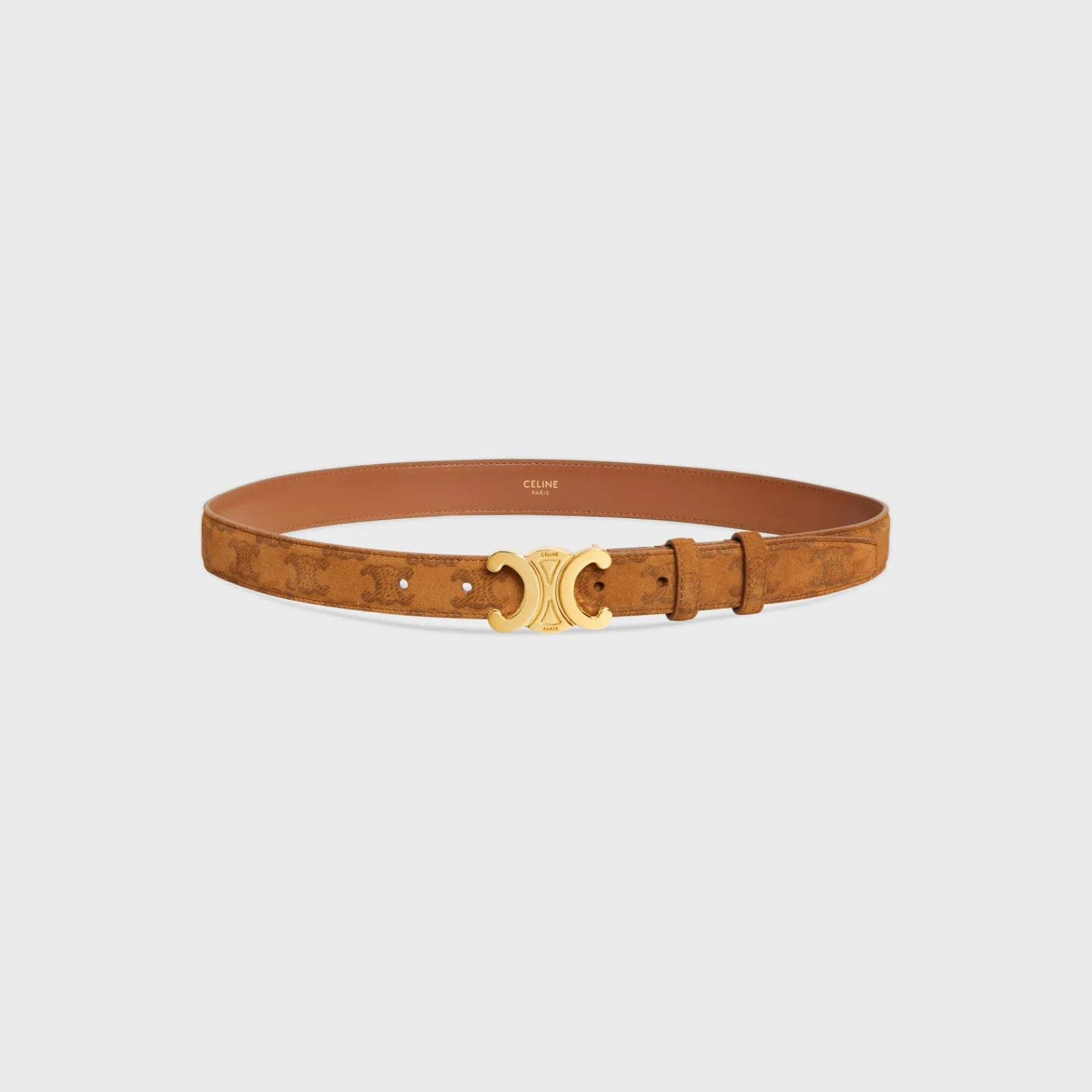Sale Medium Triomphe Belt in Suede calfskin with triomphe Women Triomphe