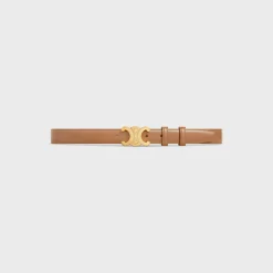 New Medium Triomphe Belt in Taurillon Leather Women Triomphe