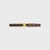 Hot Medium Triomphe Belt in Triomphe Canvas and Calfskin Women Triomphe
