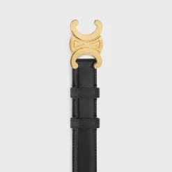Online Medium Triomphe Belt in Taurillon Leather Women Triomphe