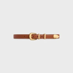Outlet MEDIUM WESTERN BELT in Natural Calfskin Women Western