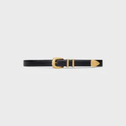 New MEDIUM WESTERN BELT in Taurillon Leather Women Western