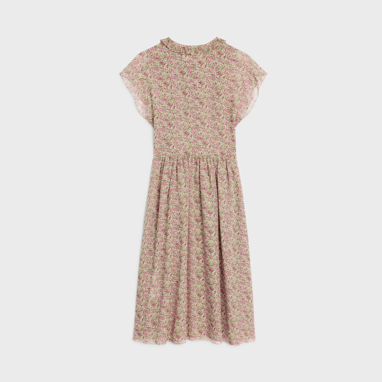 Fashion midi dress in silk georgette Women Dresses And Skirts