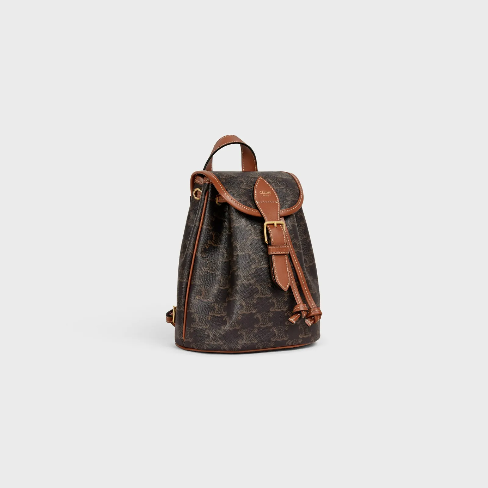 Best MINI BACKPACK FOLCO in Triomphe Canvas and calfskin Women Triomphe Canvas