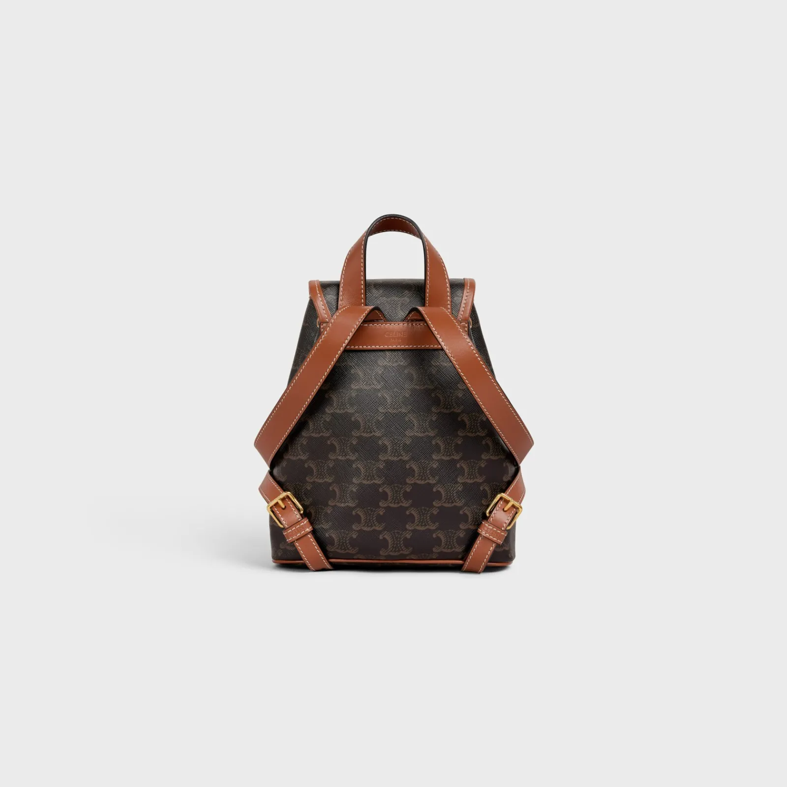 Best MINI BACKPACK FOLCO in Triomphe Canvas and calfskin Women Triomphe Canvas
