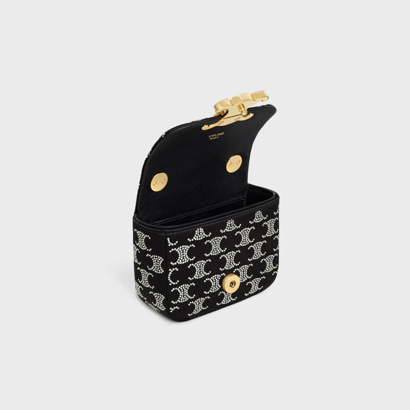 Online MINI CHAIN CLAUDE in SATIN WITH TRIOMPHE STRASS Women More Lines·Claude