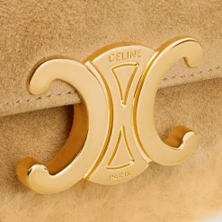 Discount MINI CHAIN CLAUDE in SUEDE CALFSKIN AND SHEARLING Women More Lines·Claude