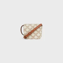Discount MINI CLAUDE in TEXTILE WITH TRIOMPHE PRINT AND CALFSKIN Women More Lines·Claude
