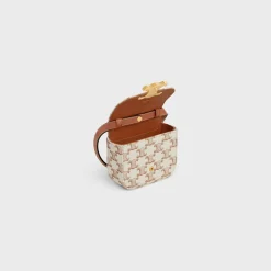 Discount MINI CLAUDE in TEXTILE WITH TRIOMPHE PRINT AND CALFSKIN Women More Lines·Claude