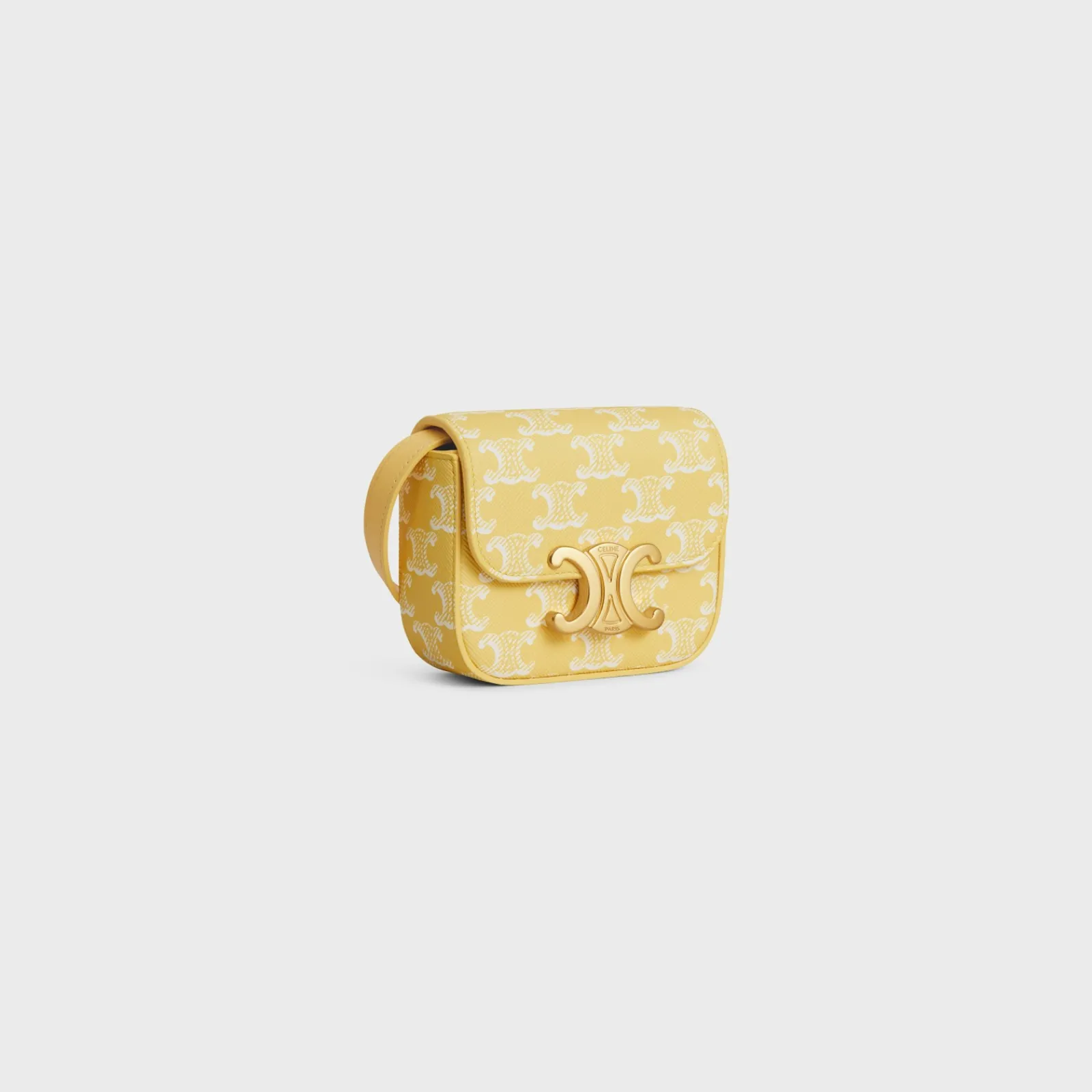 New MINI CLAUDE in TRIOMPHE CANVAS BRIGHT YELLOW Women Triomphe Canvas