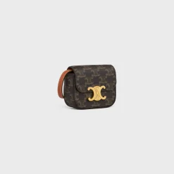 Fashion MINI CLAUDE in TRIOMPHE CANVAS and calfskin Women Triomphe Canvas | More Lines·Claude