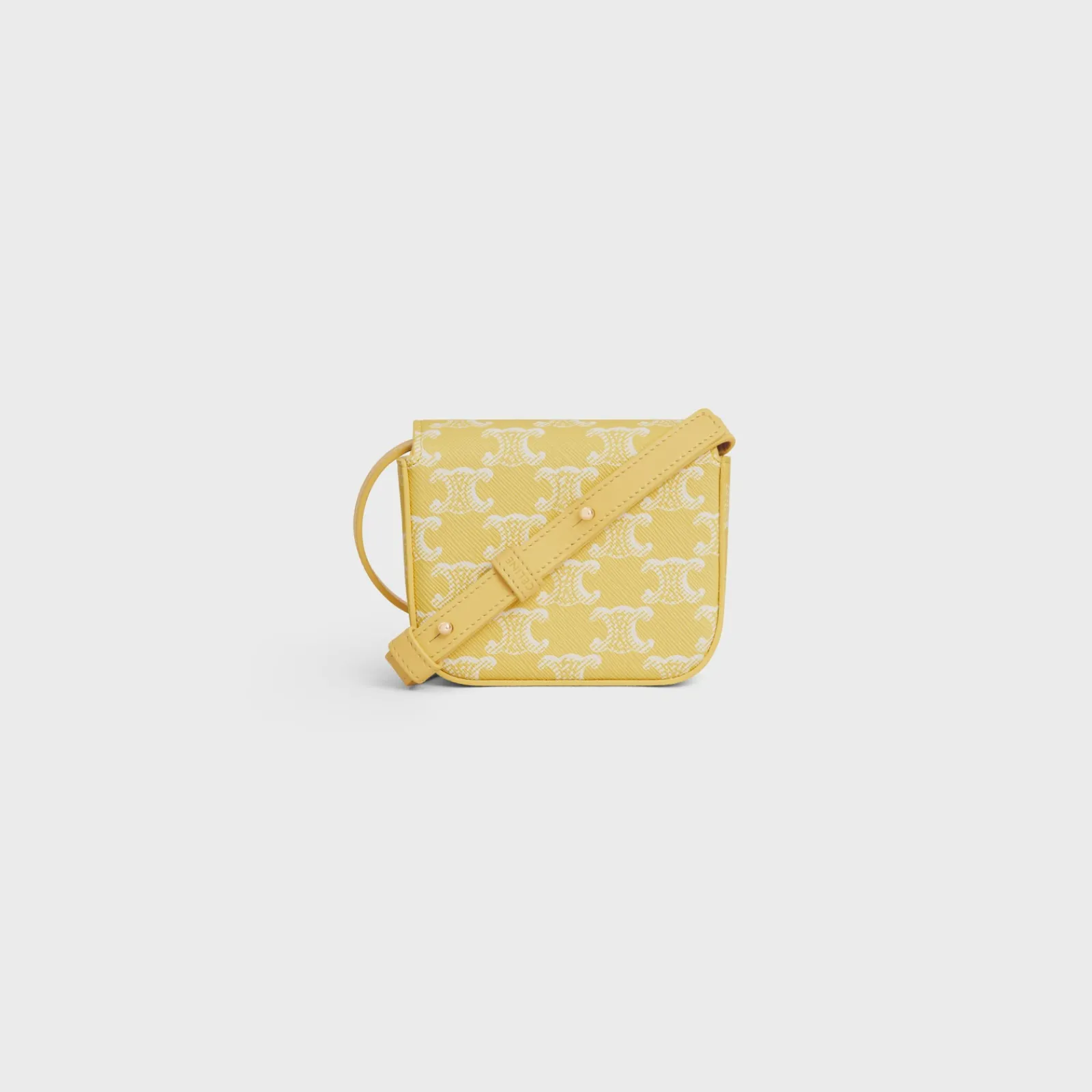 New MINI CLAUDE in TRIOMPHE CANVAS BRIGHT YELLOW Women Triomphe Canvas