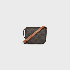 Fashion MINI CLAUDE in TRIOMPHE CANVAS and calfskin Women Triomphe Canvas | More Lines·Claude